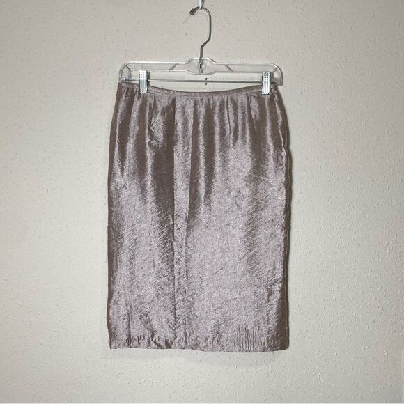 Kasper Metallic Pink / Purple Knee Length Pencil Skirt Women's Size 4 - Picture 3 of 12